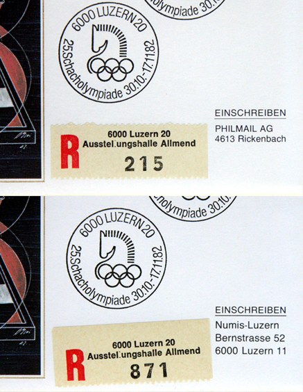 NUMIS-Brief PHILMAIL AG vs. Numis-Luzern